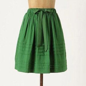 Odille Drawing Parallels Skirt Bright Green Anthropologie XS